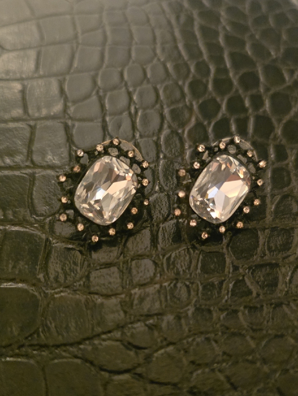 Crystal Halo Stud Earrings - Clear Crystal